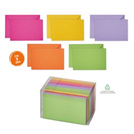 TASCHETTA 10biglietti+10buste F.to 9 9x14cm CAPRI COLORI ASSORTITI