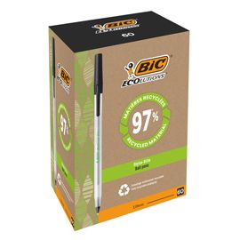 SCATOLA 60 PENNE A SFERA BIC® ECOlutions Round Stic NERO 1.0MM