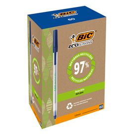 SCATOLA 60 PENNE A SFERA BIC® ECOlutions Round Stic BLU 1.0MM