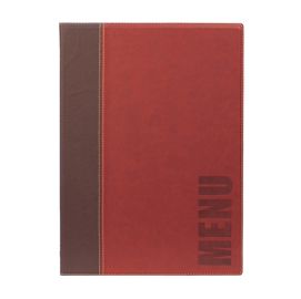 PORTA MENU' A4-24x34cm BORDEAUX TRENDY con 1 INSERTO DOPPIO
