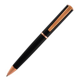 PENNA SFERA IMPRESSA NERO-ROSEGOLD punta M MONTEVERDE