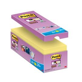 VALUE PACK 14+2 BLOCCO 90fg Post-it® Super Sticky Giallo Canary 76x76mm