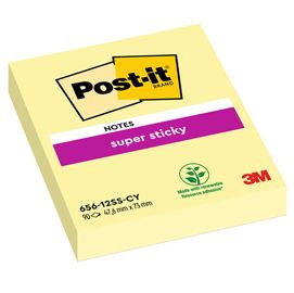 BLOCCO 90foglietti Post-it® Super Sticky Giallo Canary 47.6x76mm 656-12SS-CY-EU