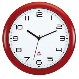 OROLOGIO DA PARETE HORNEW D30cm ROSSO Alba