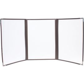 Set 3 Porta Menu' Crystal BR3 TRIPLO (per 6 FOGLI A4