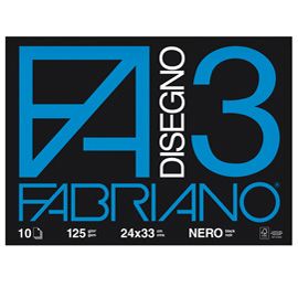 ALBUM 3 NERO (24X33CM FG 10 125GR FABRIANO