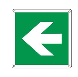 CARTELLO ALLUMINIO 12x12cm 'FRECCIA'