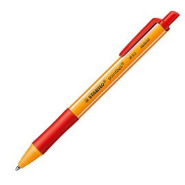 Penna a sfera a scatto POINTBALL® GREEN STABILO 0,5mm rosso