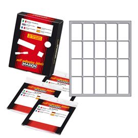 Etichetta adesiva bianca 34x21mm (10fogli x 20etichette Markin