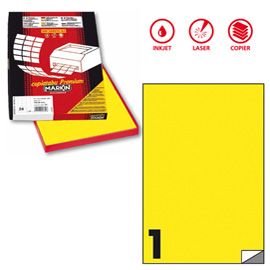 Etichetta adesiva C/503 giallo fluo 100fg A4 210x297mm (1et/fg Markin