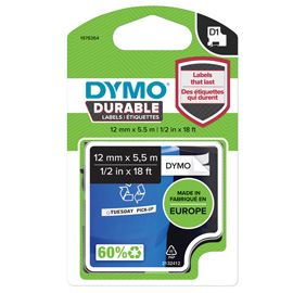 NASTRO DYMO TIPO D1 DURABLE (12MMX5.5MT NERO/BIANCO 1978364