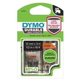 NASTRO DYMO TIPO D1 DURABLE (12MMX3MT NERO/ARANCIONE 1978367