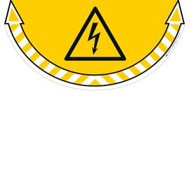 ADESIVO SEGNALATORE da TERRA ''Rischio Elettrico'' 70x35cm Take Care Cep