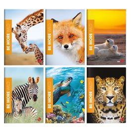 Maxiquaderno A4 36fg+2 100gr rigo di 3a WILD Be More BM