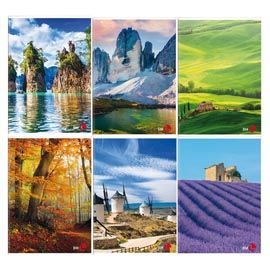 Maxiquaderno A4 40fg+2 80gr 5mm Paesaggi BM