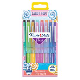 Astuccio 16 colori Candy Pop Pennarello Flair Nylon Papermate