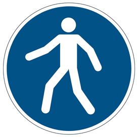 Pittogramma adesivo da terra ''Passaggio Obbligatorio'' D 43cm 1731 Durable