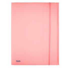 Cartella 3L c/elastico PPL PASTEL rosa f.to utile 24x33cm Favorit