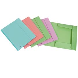 Cartella 3L c/elastico PPL PASTEL colori ass. f.to utile 24x33cm Favorit