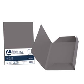 25 cartelline 3 lembi LUCE 200gr 24,5x34,5cm grafite FAVINI