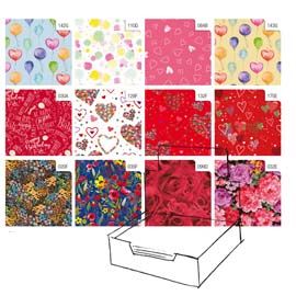 Scatola 100fg carta regalo Raso Fantasia 70X100cm Rex Sadoch