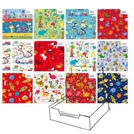 Scatola 100fg carta regalo Raso Bambini 70X100cm Rex Sadoch