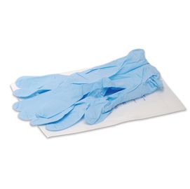 Paio di guanti sterili monouso in nitrile tg. unica azzurro PVS