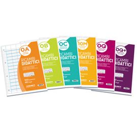 Ricambi Didattici forati f.to A4 40 fogli carta 100gr 5mm+ (0Q+ Blasetti