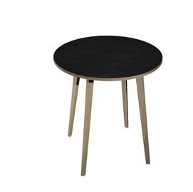 Tavolo alto tondo D100xH105cm Rovere/Nero venato Woody