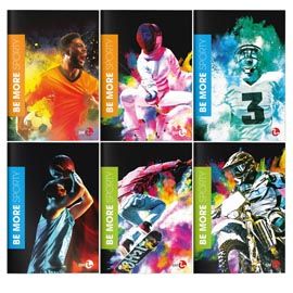 Maxiquaderno A4 36fg+2 100gr 5mm c/margine SPORTY Be More 2024 BM