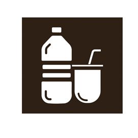 Etichetta in vinile con icona ''PLASTICA'' per raccolta differenziata