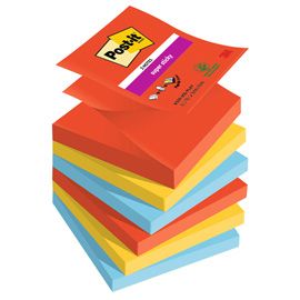 Cf. 6pz blocco 90foglietti Post-it® Super Sticky Z-Notes 76x76mm R330-6SS-PLAY
