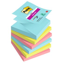 Cf. 6pz blocco 90foglietti Post-it® Super Sticky Z-Notes 76x76mm R330-6SS-COS
