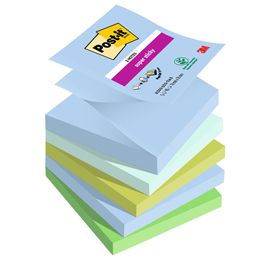 Cf. 5pz blocco 90foglietti Post-it® Super Sticky Z-Notes 76x76mm R330-5SS-OAS