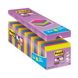 VALUE PACK 21+3 BLOCCO 90fg Post-it® Super Sticky colori assortiti 76x76mm
