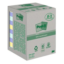 ValuePack 10 blocchi 100fg Post-it® carta ricic.colori pastel 76X76mm 654-RCP10