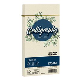 25 buste Calligraphy Nature CRUSH 90gr 110x220mm alga FAVINI
