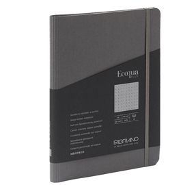 Taccuino c/elast. Ecoqua Plus spiral. A5 70fg. puntinato antracite Fabriano