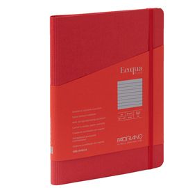 Taccuino c/elast. Ecoqua Plus spiral. A5 70fg. righe lampone Fabriano