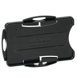 10 portabadge Eco per 2 tessere 57x87mm nero Durable