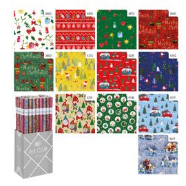 Rotolo carta regalo 2x0,70mt fantasie assortite natale Sadoch
