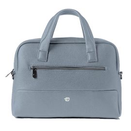 Borsa c/manici slim Gate Trended ecopelle dim.41x30x7cm azzurro InTempo