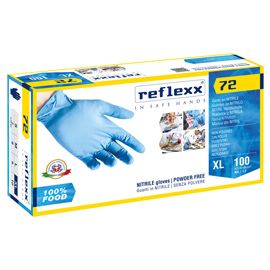 Conf 100 Guanti In Nitrile R72 taglia XL azzurri foodline Reflexx