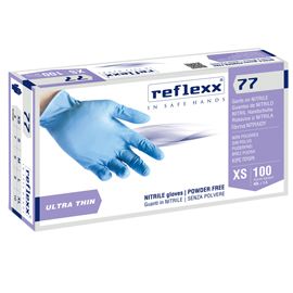 Conf 100 Guanti In Nitrile R77100 taglia XS azzurri Reflexx