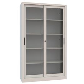 Armadio c/ante scorrevoli a vetrata grigio 1200x450x2000mm Armet