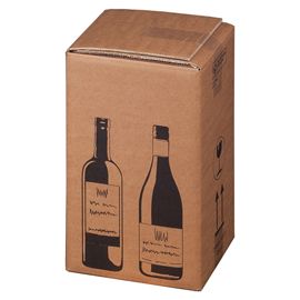 10 Scatole per quattro bottiglie Wine Pack 21,2x20,4x36,8 cm