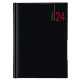 Agenda settimanale 2026 dim.17x24cm cop. in carta imbottita nero