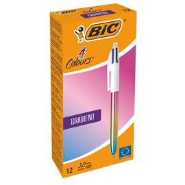 Scatola 12 penna sfera a scatto 4 Colori Gradient 1.0mm BIC®