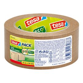 Nastro adesivo 25mt x 50mm Tesapack Paper ultra strong ecoLogo avana Tesa