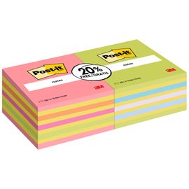 Value pack 2 Cubi di Foglietti Post-it Standard 76x76mm rosa guava verde lime
